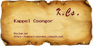 Kappel Csongor névjegykártya